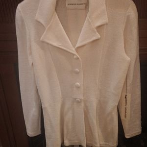 Ivory Knit vintage jacket by Jennifer Roberts
